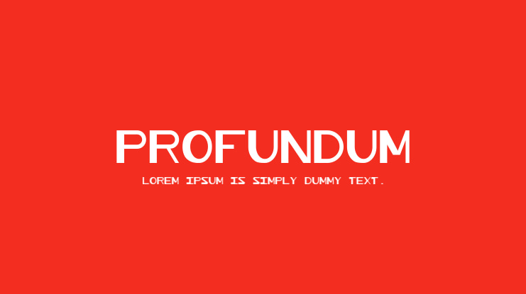 Profundum Font