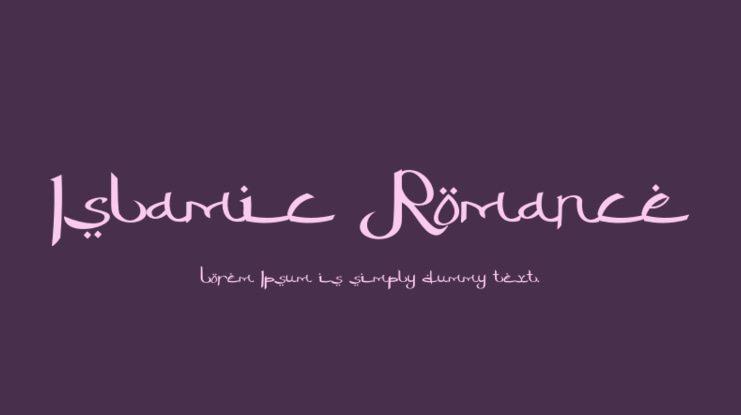 Islamic Romance Font Family