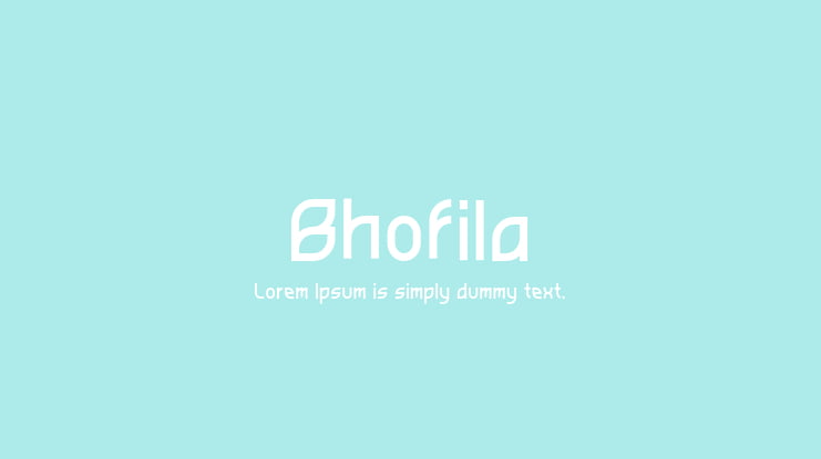 Bhofila Font