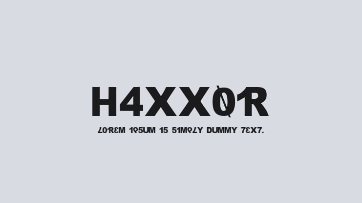 H4XX0R Font