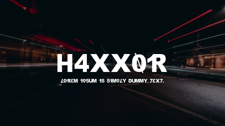 H4XX0R Font