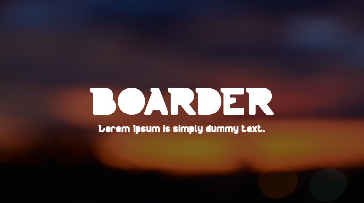 BOARDER Font