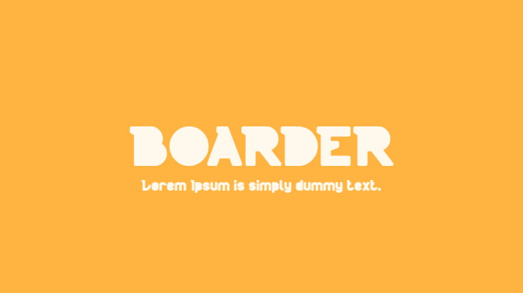 BOARDER Font