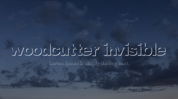 woodcutter invisible Font