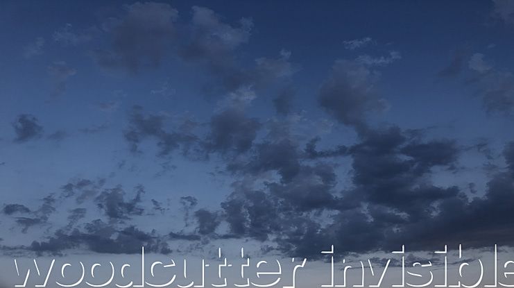 woodcutter invisible Font