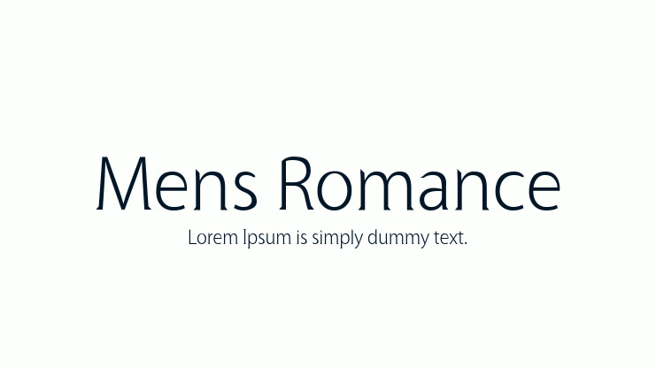 Mens Romance Font