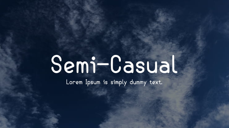 Semi-Casual Font