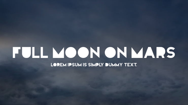 FULL Moon On Mars Font