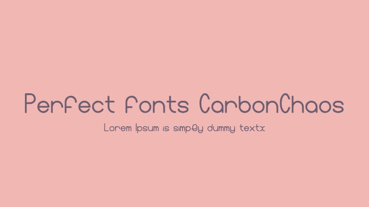 Perfect fonts CarbonChaos Font