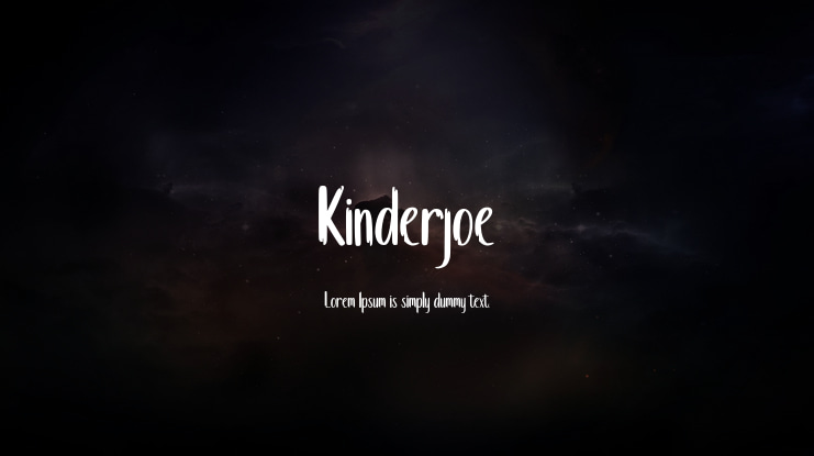Kinderjoe Font Family