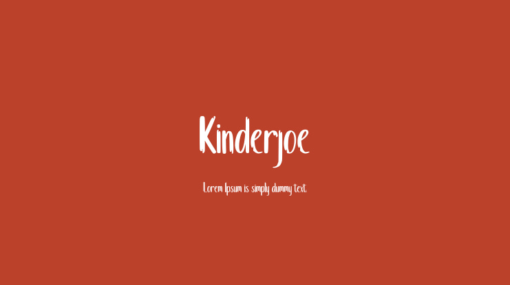 Kinderjoe Font Family