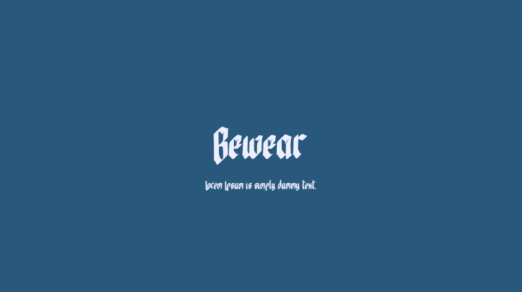 Bewear Font Family
