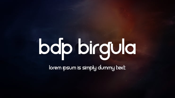 BDP Birgula Font