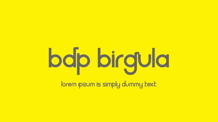 BDP Birgula Font