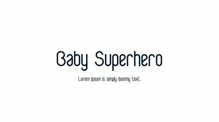 Baby Superhero Font Family