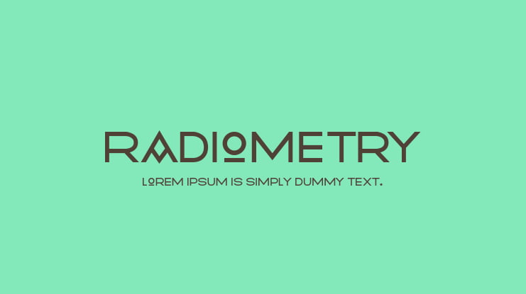Radiometry Font