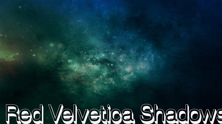 Red Velvetica Shadows Font