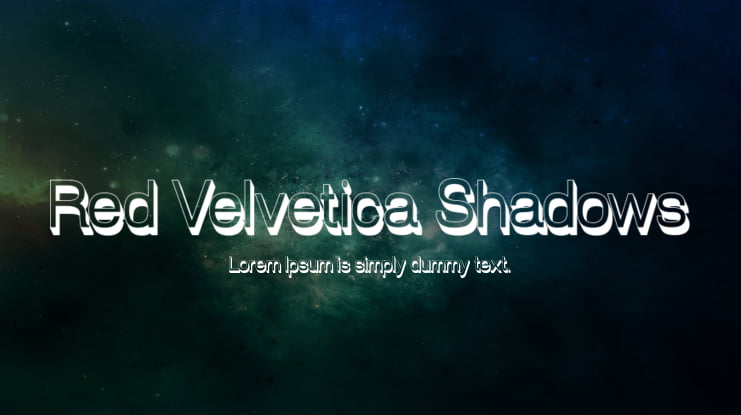 Red Velvetica Shadows Font