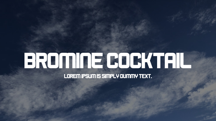 Bromine Cocktail Font