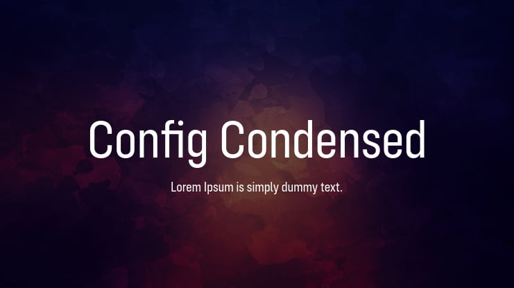 Config Condensed Font Family