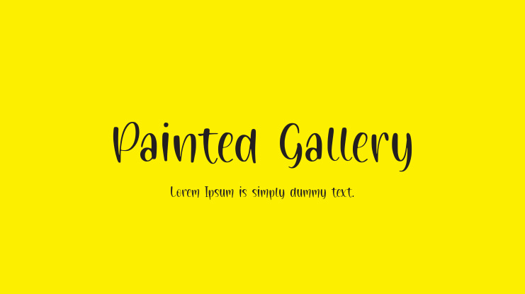 Painted Gallery Font