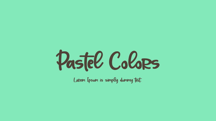Pastel Colors Font