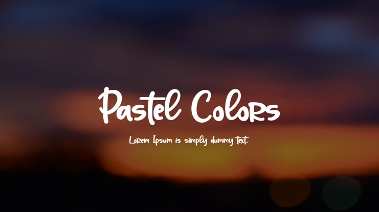 Pastel Colors Font