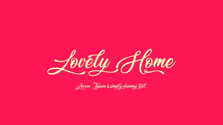 Lovely Home Font