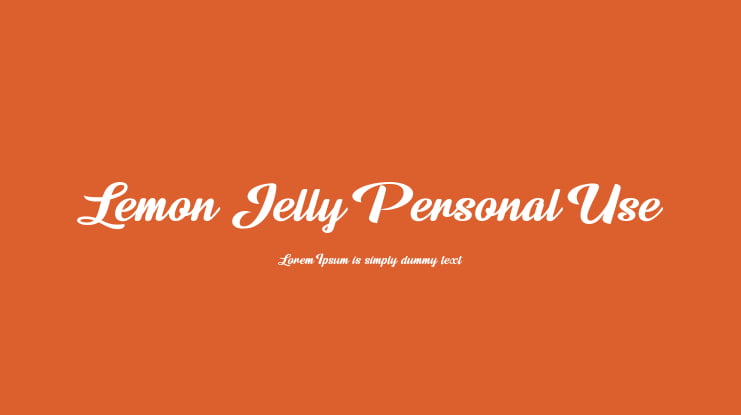 Lemon Jelly Personal Use Font