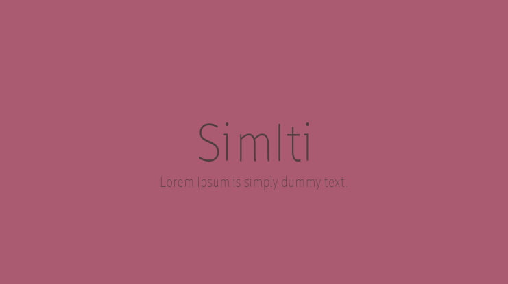 SimIti Font