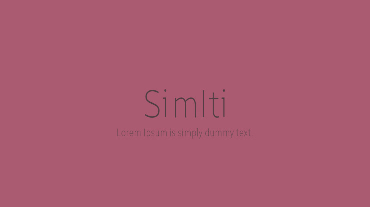 SimIti Font