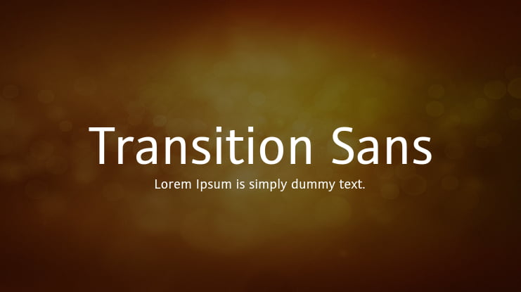 Transition Sans Font Family