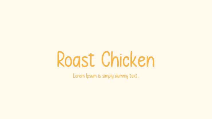 Roast Chicken Font