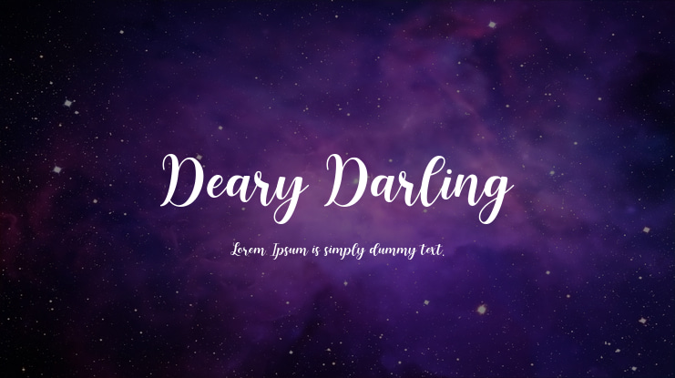 Deary Darling Font