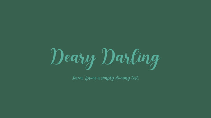 Deary Darling Font