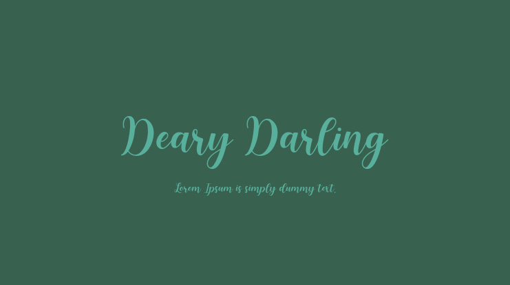 Deary Darling Font