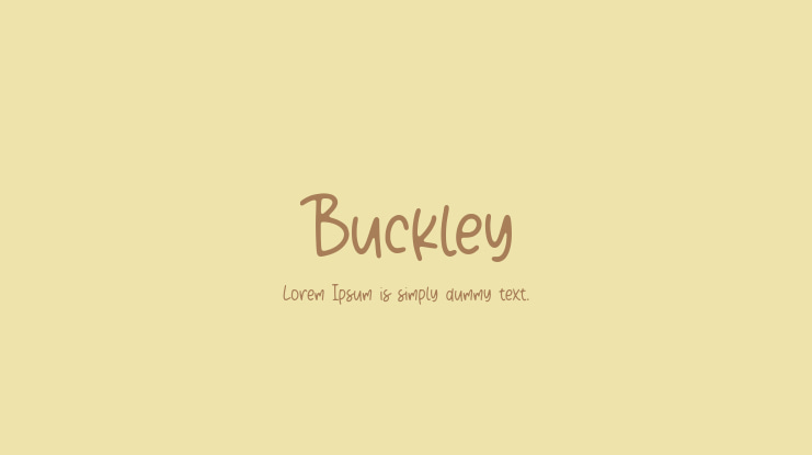 Buckley Font