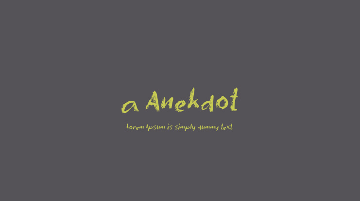 a Anekdot Font