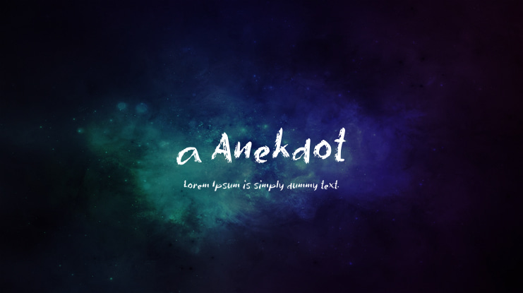 a Anekdot Font