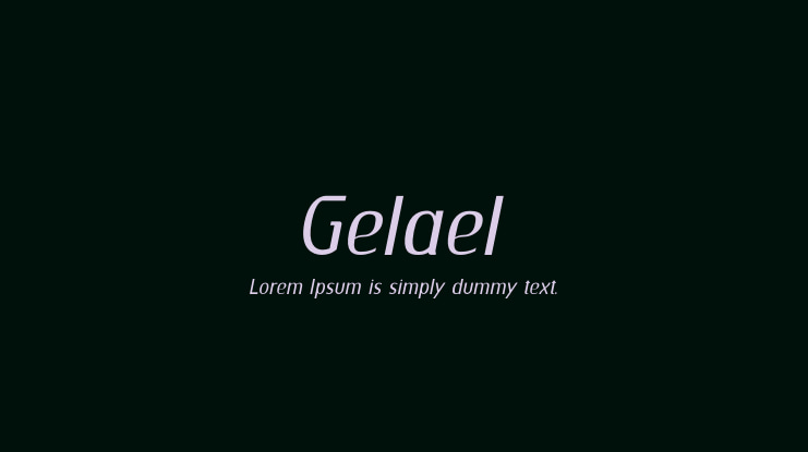 Gelael Font Family