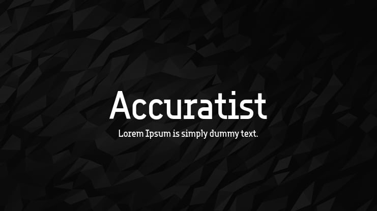 Accuratist Font
