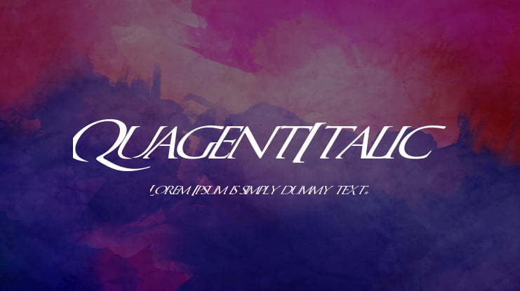 QuagentItalic Font Family