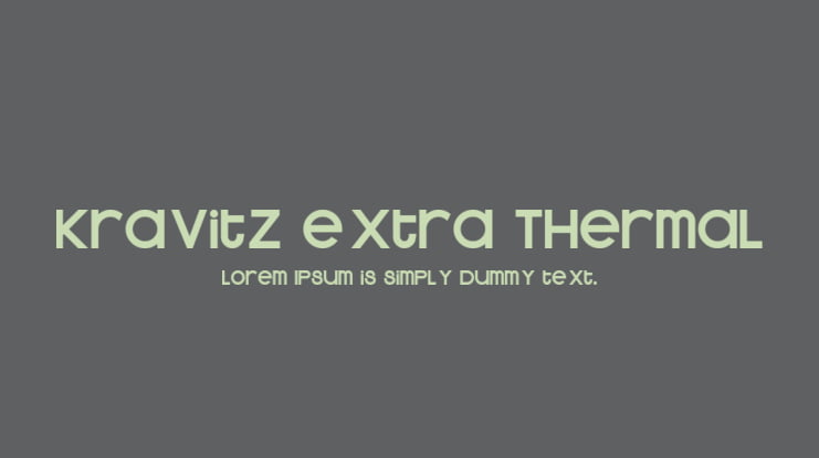 Kravitz Extra Thermal Font Family