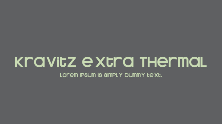 Kravitz Extra Thermal Font Family