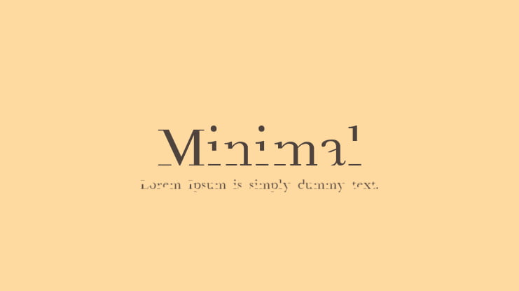 Minimal Font