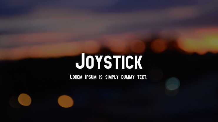 Joystick Font Family