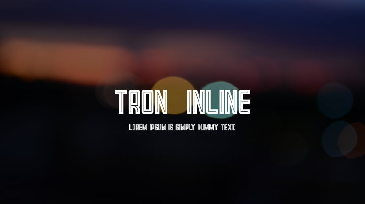 Tron  Inline Font
