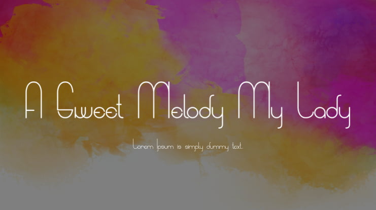 A Sweet Melody My Lady Font