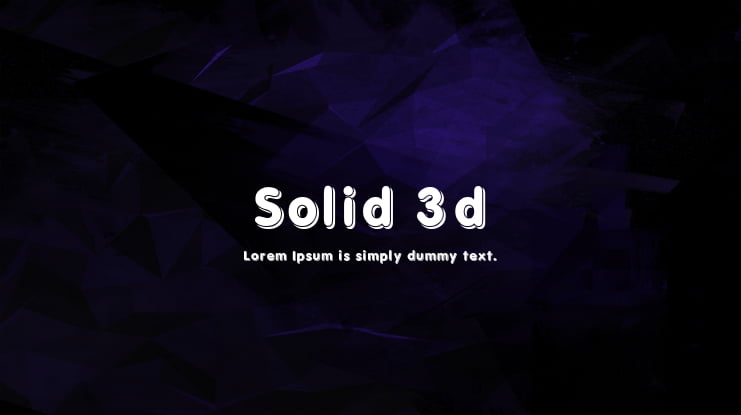 Solid 3d Font
