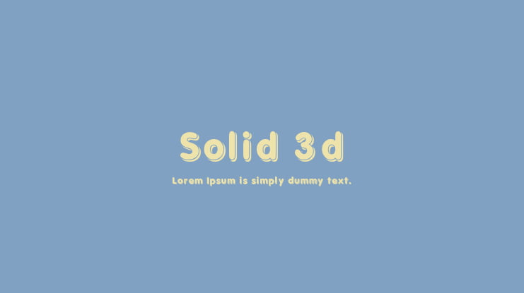Solid 3d Font